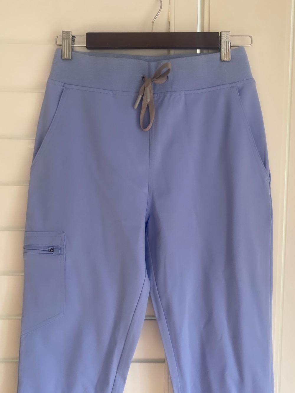 Blue Sky Light Lavender Drawstring Jogger Scrub Pants